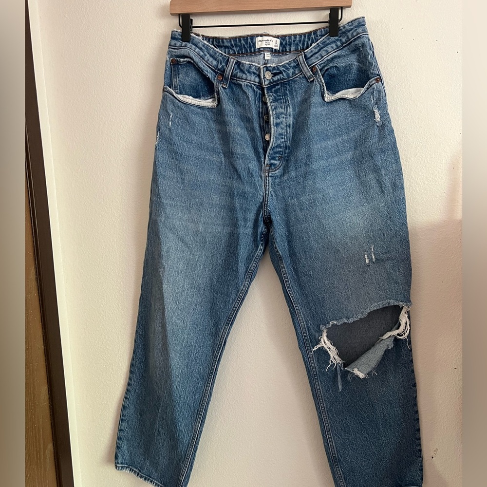 Abercrombie & Fitch Curve Love Dad High Rise